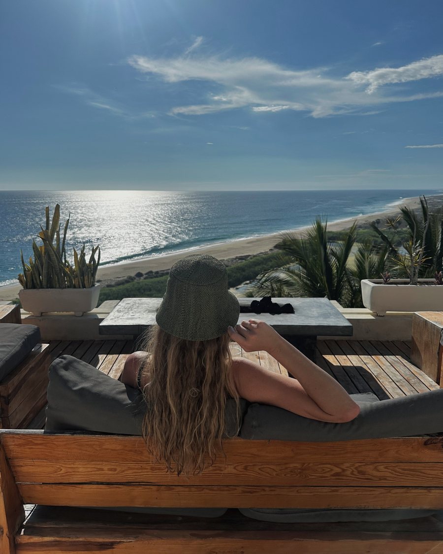 Looking out over the Pacific from the deck at Villas La Mar, Todos Santos