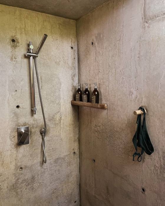 The concrete shower